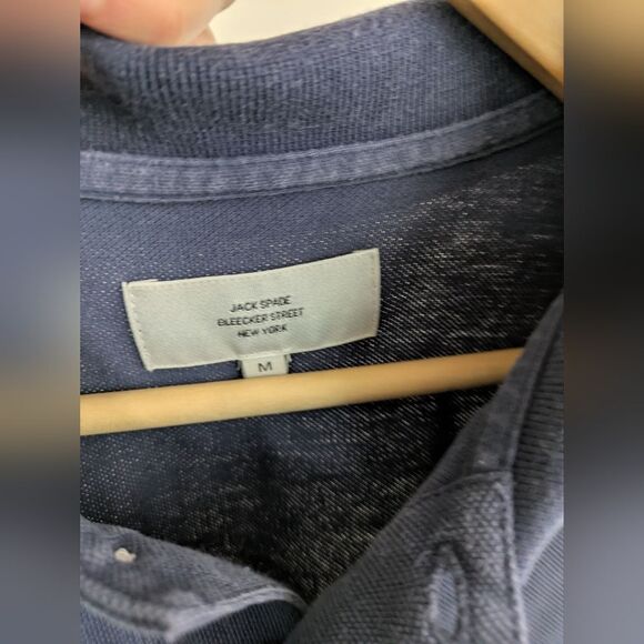 Jack Spade Polo Navy Bleeker Street New York Casual Shirt M Medium - Picture 6 of 6